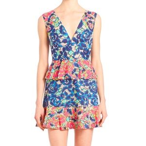 NWT BCBG MaxAzria Caron Cocktail Peplum Floral Dress